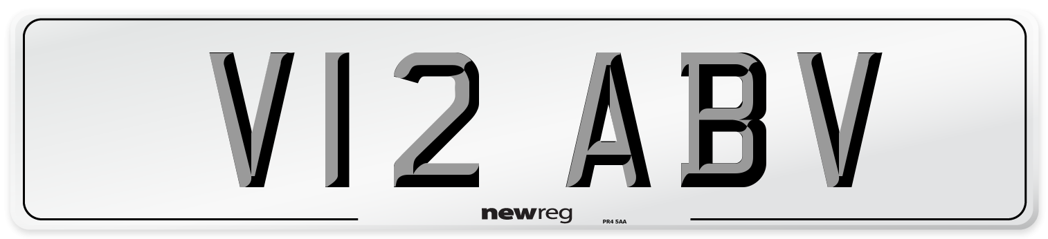 V12 ABV Number Plate from New Reg
